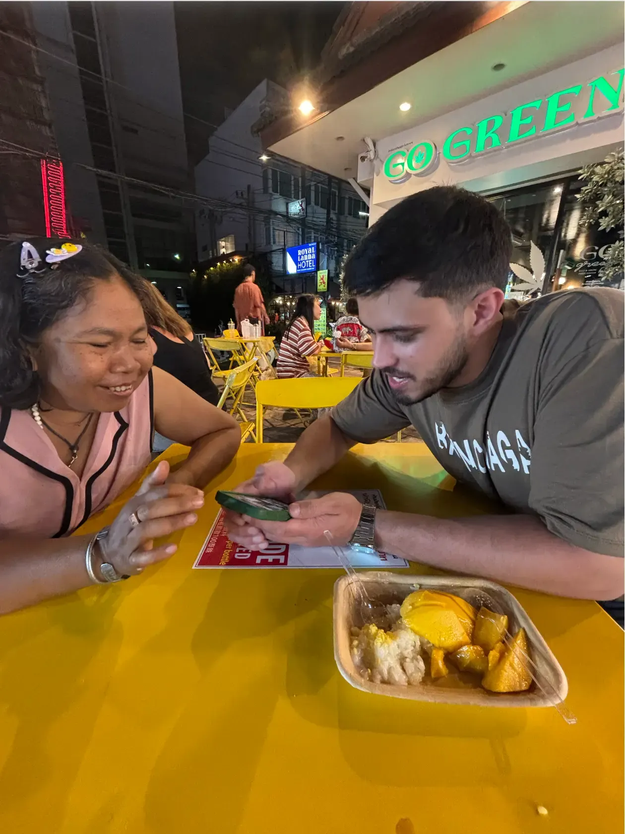 Siri's mango sticky rice stall in Chiang Mai